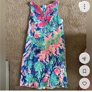 Lilly Pulitzer Multicolor Tropical Dress in Coral, Navy & Aqua